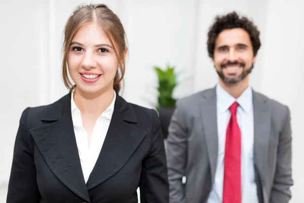 Smiling Business People Office — Stock Photo, Image