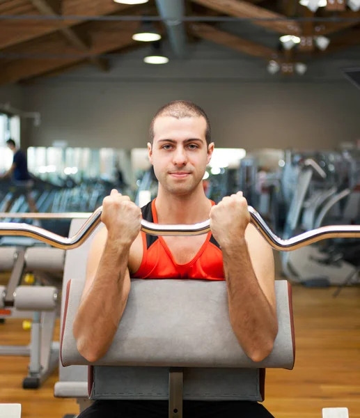 Man Working Out Gym — Stock Photo, Image