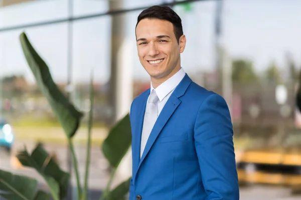 Portrait Smiling Businessman — Stock Photo, Image