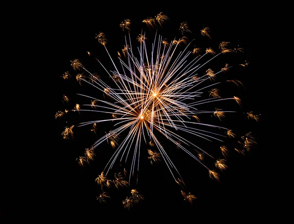 Lindos Fogos Artifício Céu Celebração Conceito Ano Novo — Fotografia de Stock