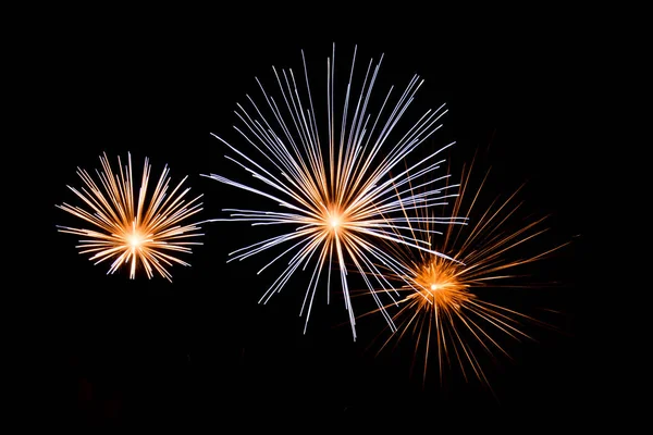 Lindos Fogos Artifício Céu Celebração Conceito Ano Novo — Fotografia de Stock