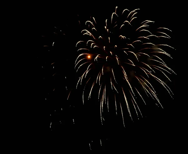 Hermosos Fuegos Artificiales Cielo Celebración Concepto Año Nuevo — Foto de Stock