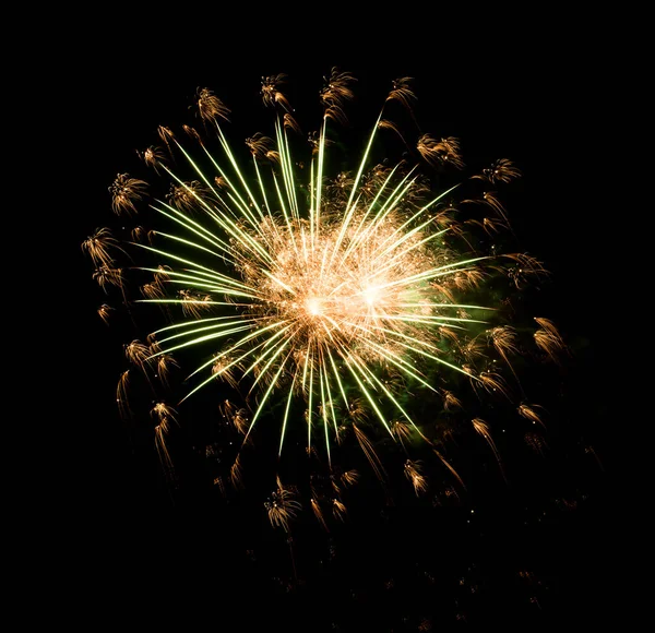 Όμορφα Πυροτεχνήματα Στον Ουρανό Γιορτή Και Νέο Έτος Έννοια — Φωτογραφία Αρχείου