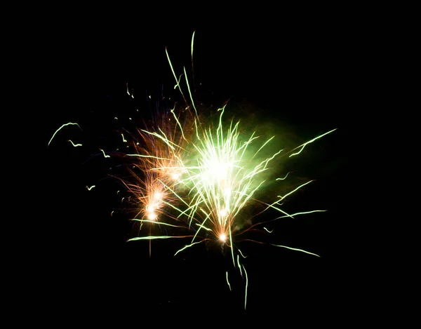 Hermosos Fuegos Artificiales Cielo Celebración Concepto Año Nuevo —  Fotos de Stock