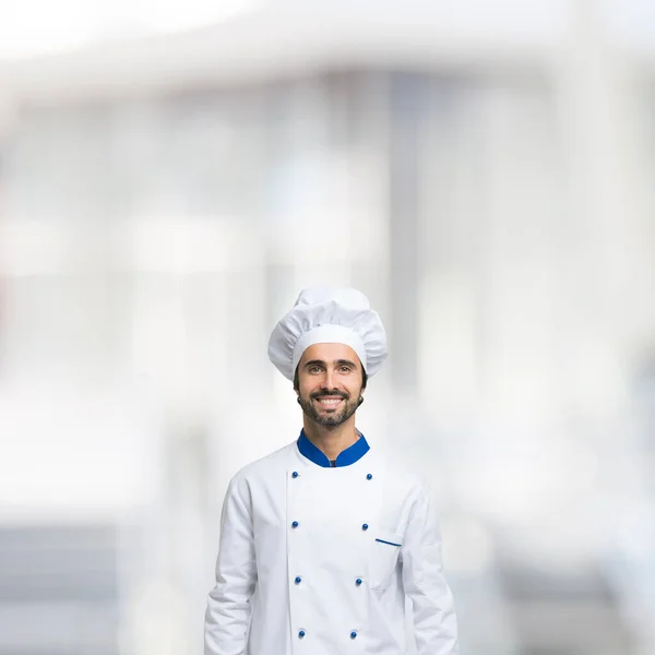 Chef Souriant Sur Grand Copyspace — Photo