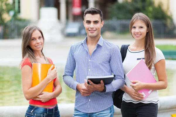 Happy Students Outdoor Smiling Royalty Free Stock Images