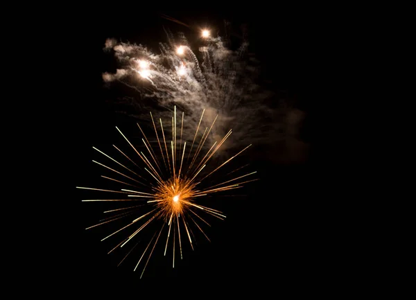 Фейерверки Небе Празднования Нового Года — стоковое фото