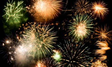 New Year fireworks background clipart