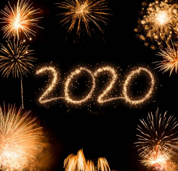 New Year fireworks background — Stock Photo, Image