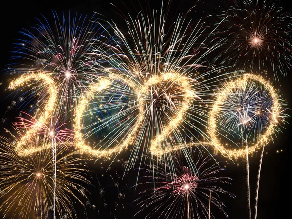 Año Nuevo fuegos artificiales fondo — Foto de Stock