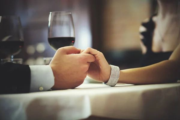 Couple Having Dinner Restaurant — Stock Photo, Image