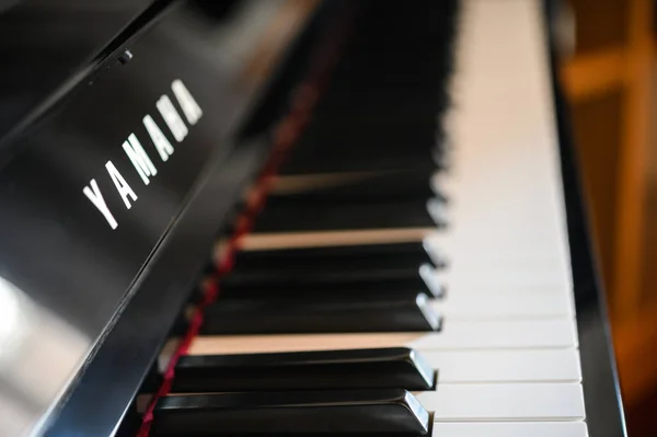 ピアノ キーボードのクローズ アップ — ストック写真