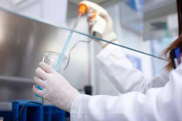 Cientista Trabalho Laboratório Conceito Pesquisa Coronavírus — Fotografia de Stock