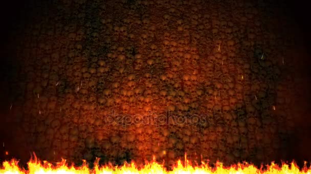Hallowen 火颗粒的背景 — 图库视频影像