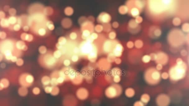 Abstracte Bokeh Gouden Deeltjes Afbeelding — Stockvideo