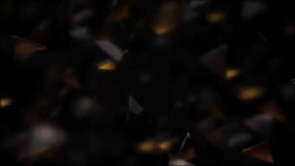 Fond Doré Élégant Avec Des Triangles — Video