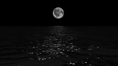 Mehtap yolu ile düşük aptal ay deniz