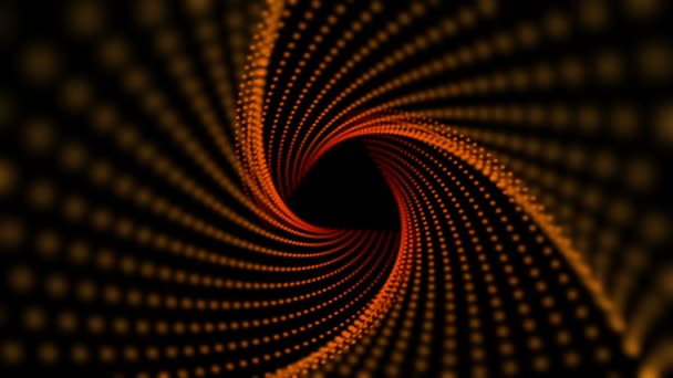 Geometric Triangle Tunnel Abstract Motion Black Background Animated Computer Design Abstract Background — Stock Video