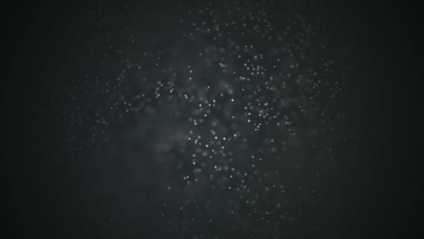 Goldpartikel. natürliche schwimmende organische Teilchen auf herrlich entspanntem Hintergrund. Glitzerpartikel mit Bokeh. Zeitlupe. — Stockvideo