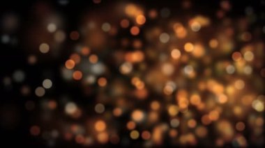 Toz parçacıkları, parçacıkların rastgele hareketi. Güzel, rahatlatıcı arka plan. Hacimli ışıkta Bokeh ile Parıldayan Parçacıklar