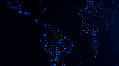 Siyah mavi hexadecimal büyük veri dijital kod fütüristik bilgi teknolojisi bilgisayar sorunsuz döngü animasyon izleme çekim oluşturulan