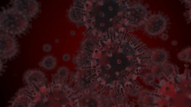 Coronavirus COVID-19 tıbbi animasyon. Virüs modeli gerçekçi..