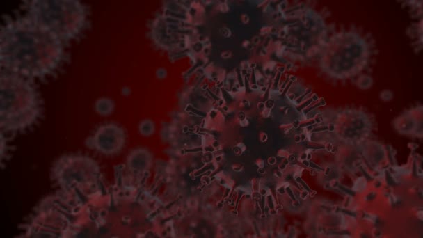 Coronavirus COVID-19 medical animation. The virus model is realistic. — Stock Video