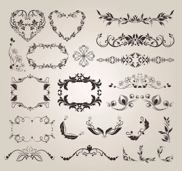 Vector Conjunto Elementos Decorativos Para Diseño — Archivo Imágenes Vectoriales