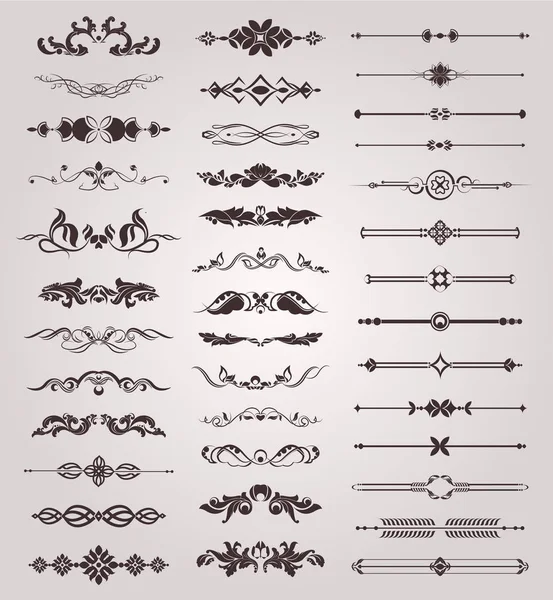 Vector Set Vintage Decoratieve Elementen Voor Ontwerp — Stockvector