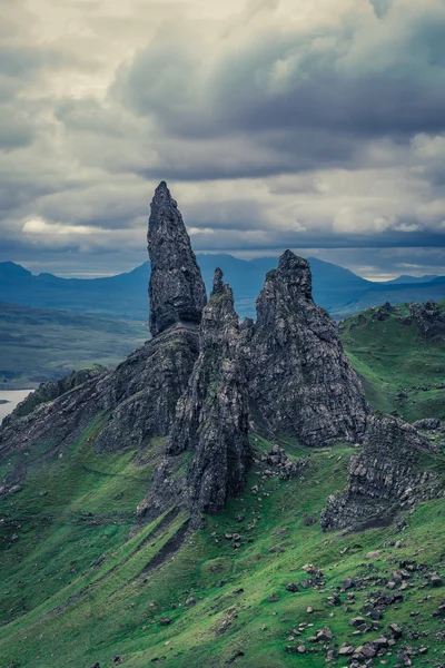 Bella vista sul Vecchio di Storr nell'Isola di Skye, Scozia — Foto Stock