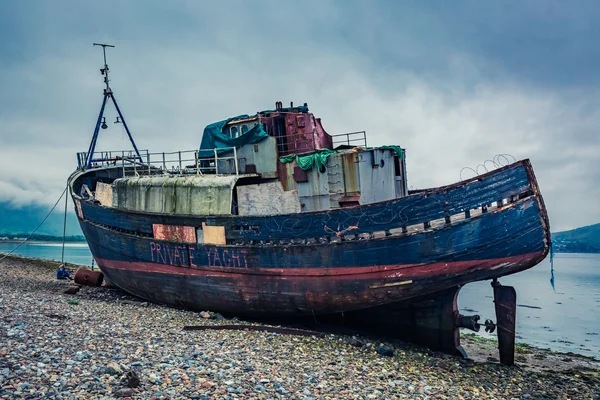 Velho naufrágio em Fort William, Escócia — Fotografia de Stock