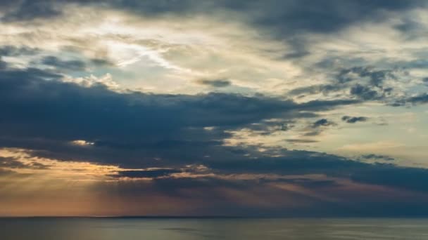 Beautiful sunset over Baltic sea in summer, Poland, 4k, Timelapse — Stock Video