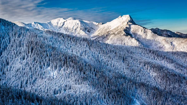 Impresionante vista a las montañas Tatra en invierno, Polonia — Foto de Stock