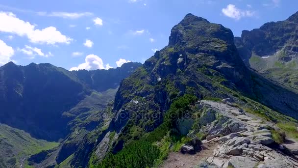 Gasienicowa vadi yaz görünümünde Karb, Tatra Dağları, Polonya — Stok video