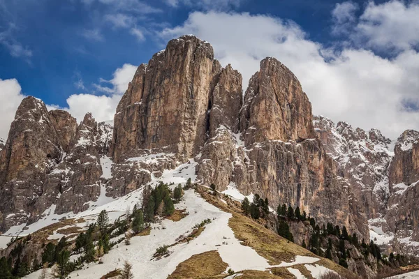 Snowy mountain in the cold Dolomites, Italy, Europe — Stock Photo, Image