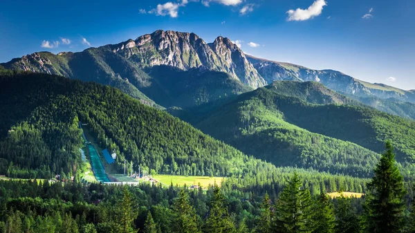 Sunset in mountains in summer, Poland, Europe — Stock Photo, Image