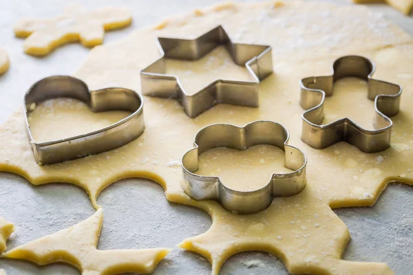 Preparación para hornear las galletas de mantequilla dulce —  Fotos de Stock