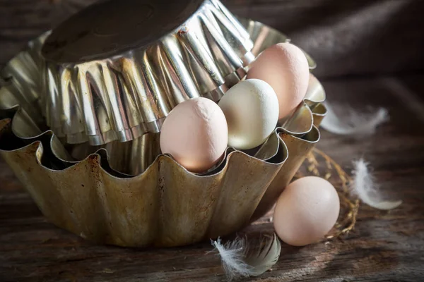 Goede vrije uitloop eieren van de boerderij — Stockfoto