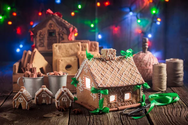 Magische kerst peperkoek Landhuisje in de unieke plek — Stockfoto