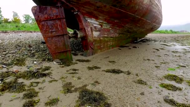 Berühmtes Altes Schiffswrack Fort William Schottland Europa — Stockvideo