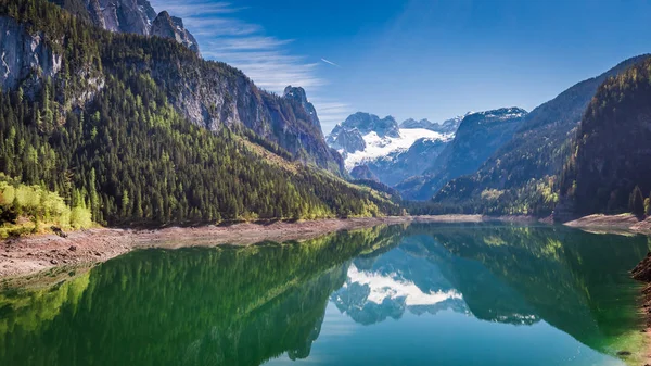 Lever de soleil au lac Gosausee dans les Alpes, Autriche — Photo