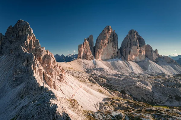 Aerial view of Tre Cime and Monte Paterno, Dolomites — Stock Photo, Image