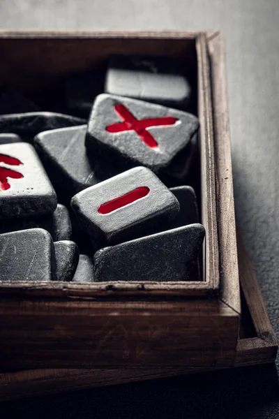 Unique fortune teller from rune stones made of Celtic language — Stock Photo, Image