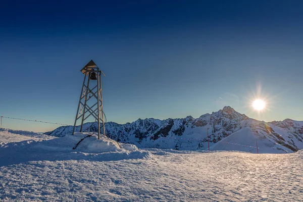 Underbar Snöig Berg Kasprowy Wierch Tatras Polen — Stockfoto