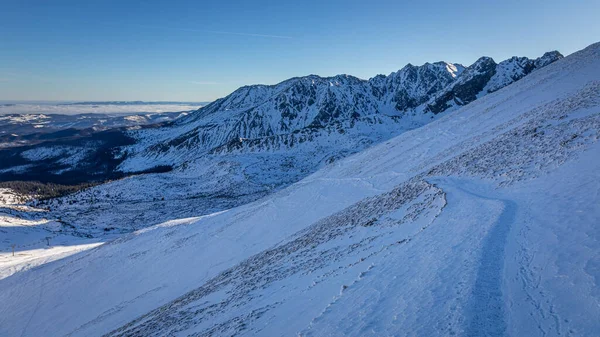 Atemberaubender Schneebedeckter Berg Kasprowy Wierch Der Tatra Polen — Stockfoto