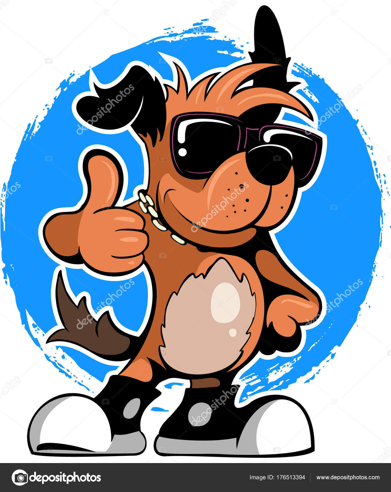 Cartoon Style Red Dog Sunglasses Vector Cartoon Character Stock Vector  Image by ©Georgio_Nikaragua #176513394