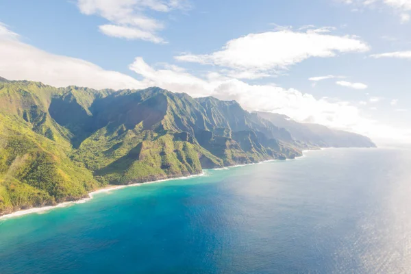 Napali kust van bovenaf — Stockfoto