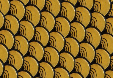 Boyama tarafından yapılan altın Naga ölçek deseni