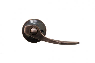 Isolated stainless steel vintage door handle, file includes a excellent clipping path clipart
