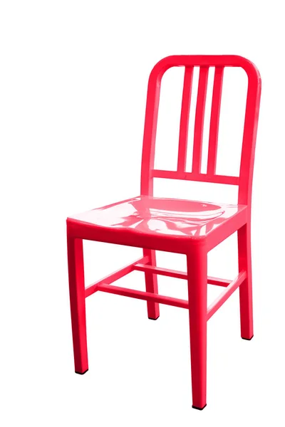Cadeira Moderna Cor Vermelha Isolada Fundo Branco — Fotografia de Stock